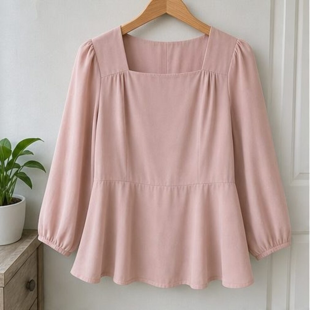 Blush Peplum Top